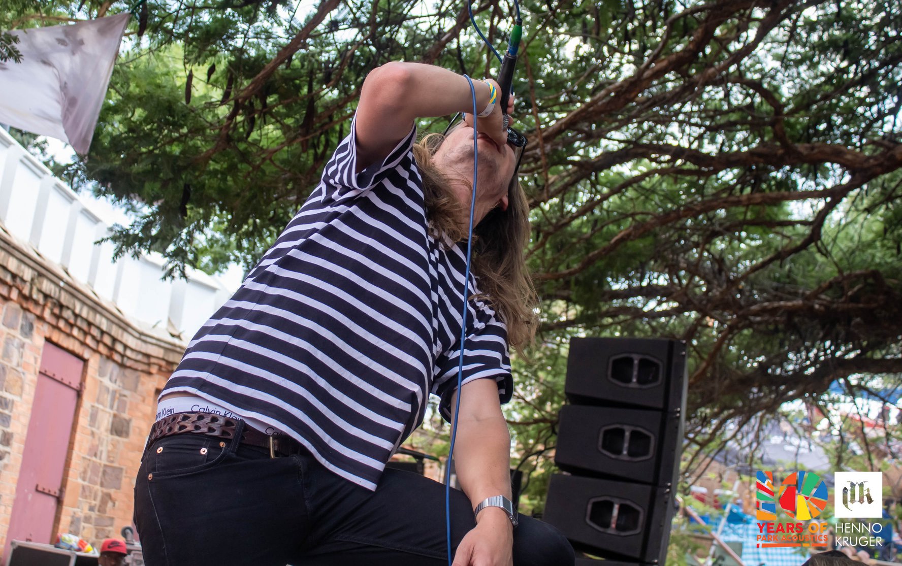 Shane Durrant on stage at the First Park Acoustics of 2020