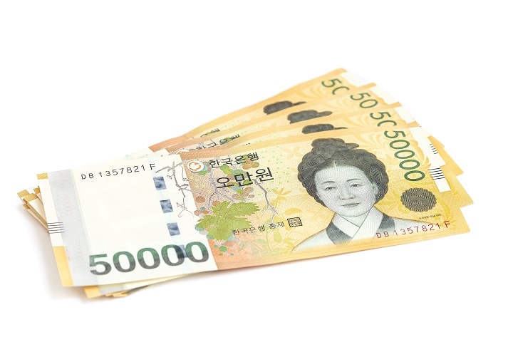 korean won into pounds