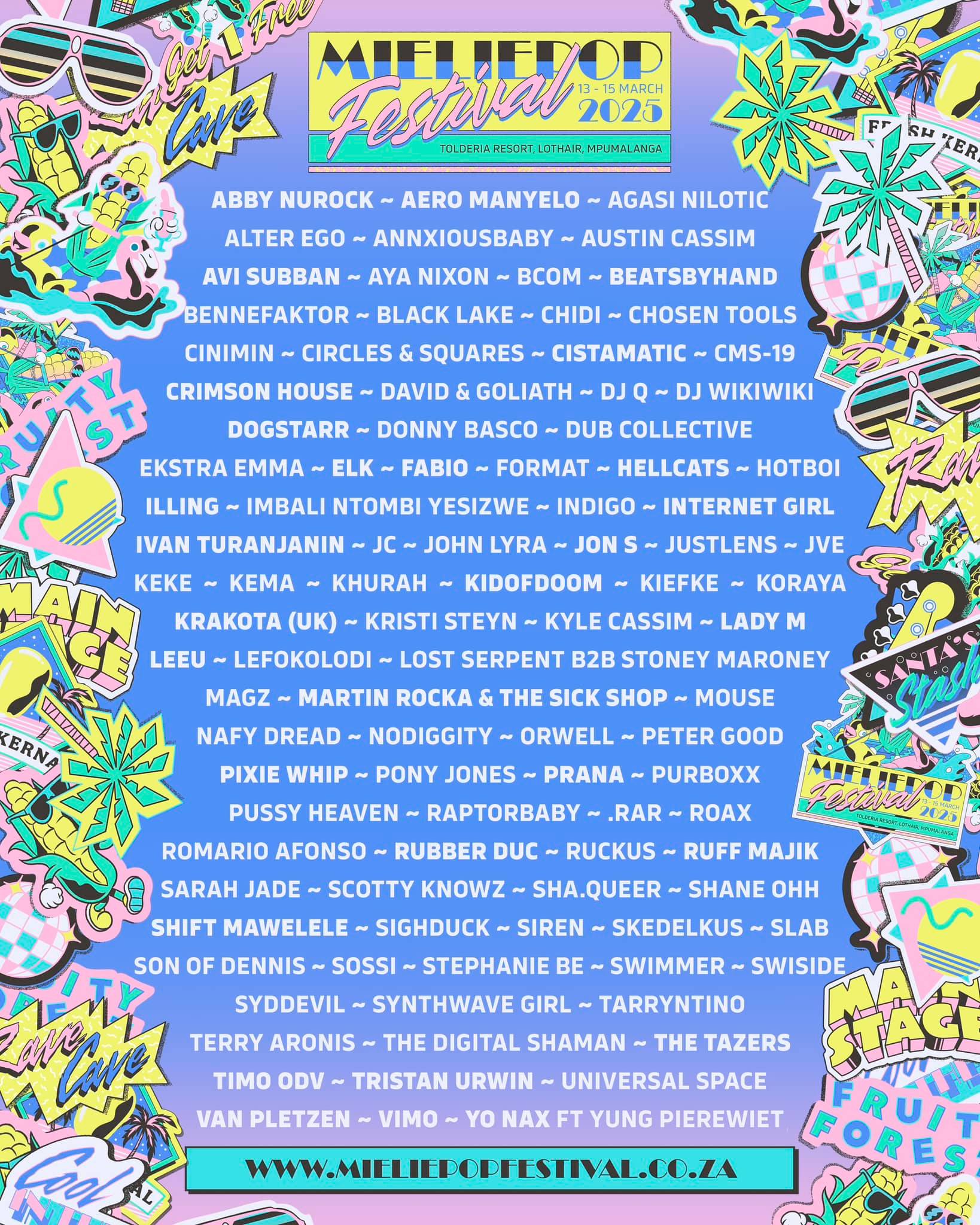 Mieliepop Festival 2025 Line-up