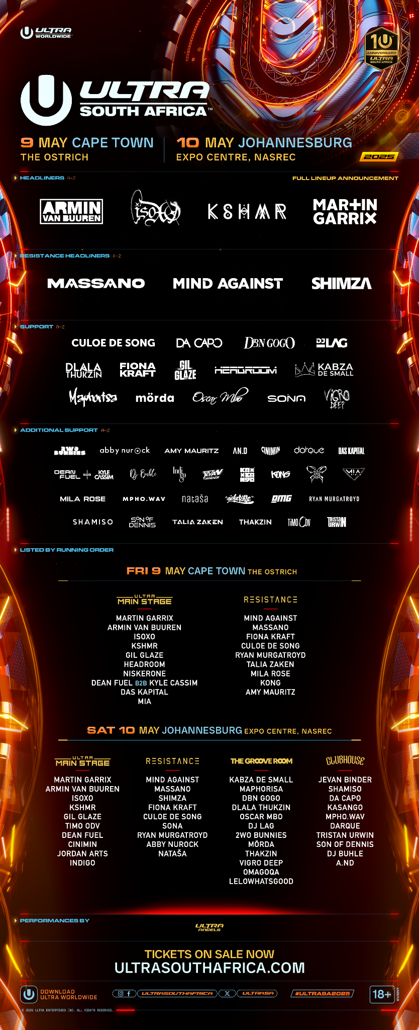 Ultra South Africa 2025 Line-up