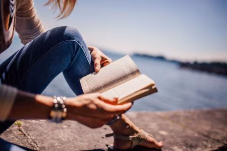 Woman Reading Books
