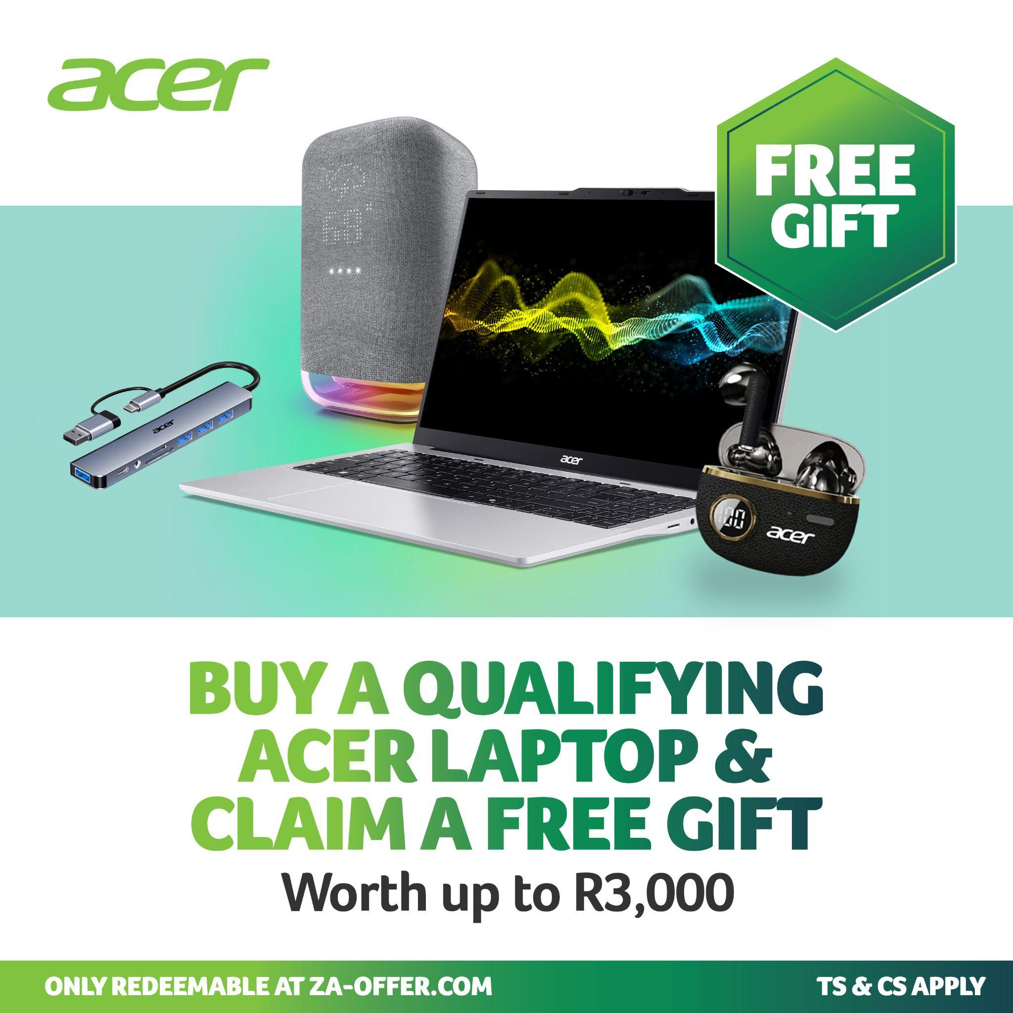 Score Free Tech Worth Up To R3,000 with Acer South Africa 6 Acer South Africa Promo