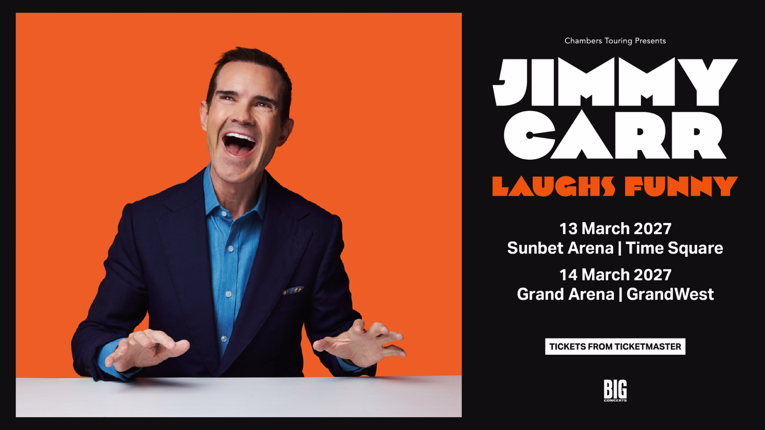 Jimmy Carr March 2027 SA Tour: Everything You Should Know 3 Jimmy Carr SA Tour 2027
